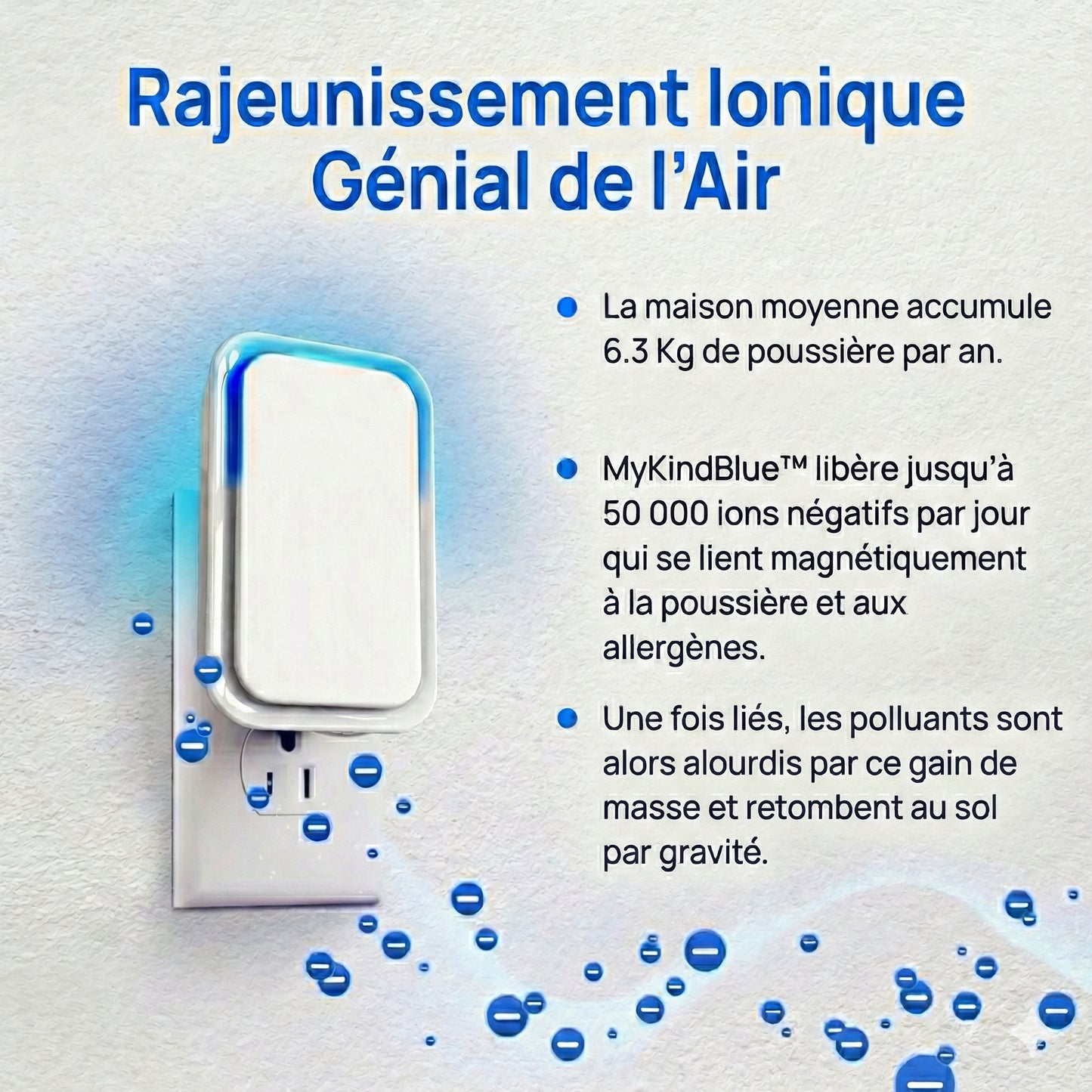 Purificateur d'Air Ionique - MyKindBlue™