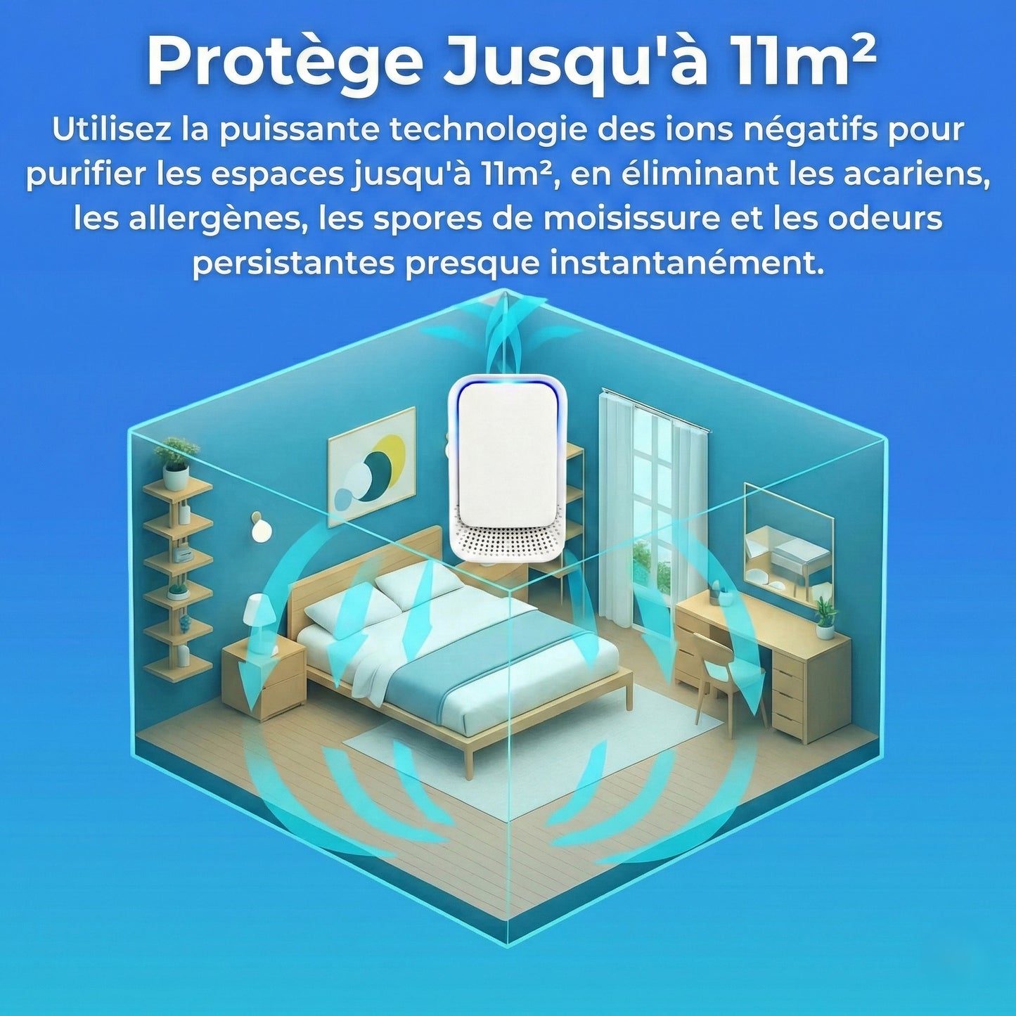 Purificateur d'Air Ionique - MyKindBlue™